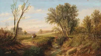 Riders in a Vast Landscape by Маринус Адрианус Кеккок — digital art print download