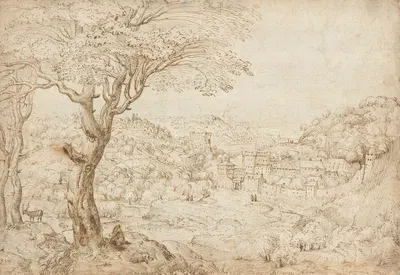 Landscape with the Penitence of Saint Jerome by Питер Брейгель Старший, 1553 — digital art print download