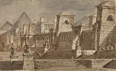 Египетский сценический дизайн by Пьетро Гонзага, c. 1815 — digital art print download