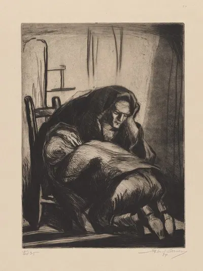 Mother by Albert Sterner, 1934 — digital art print download