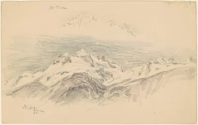 Mt. Baker and Mt. McKensie (recto) by Самуэль Колман, 1894 — digital art print download
