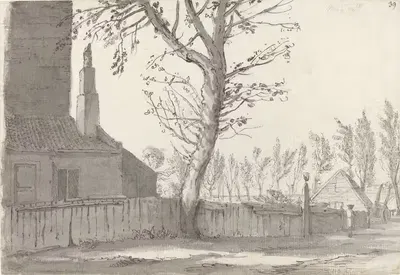 Высокая улица у Манор-Хауса, Мэрилебон by Самуэль Иероним Гримм, 1772 — digital art print download