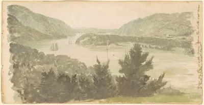 View of the North River from the North West Corner of Fort Clinton—West Point by Seth Eastman, 1837 — digital art print…