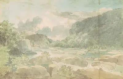 Харперс-Ферри снизу by Томас Даути, 1825-1827 — digital art print download