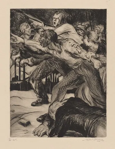 Riot by Albert Sterner, 1934 — digital art print download