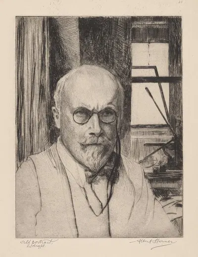 Self-portrait by Albert Sterner, 1901 - 1925 — digital art print download