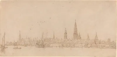 View of Antwerp by Венцеслав Голлар — digital art print download