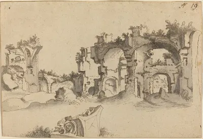The Baths of Caracalla, Rome by Виллем ван Нейландт младший — digital art print download