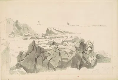 Shag Rocks, Nahant, Massachusetts by William Stanley Haseltine, 1860-1865 — digital art print download