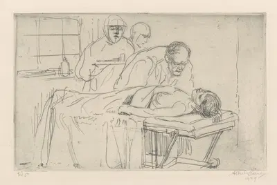 The doctor by Albert Sterner, 1929 — digital art print download