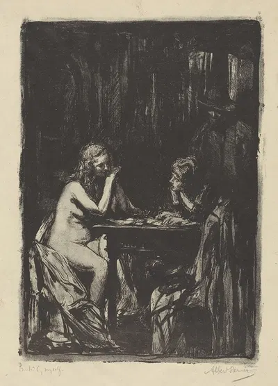 The stranger by Albert Sterner, 1916 — digital art print download
