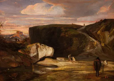 Пейзаж с добрым самаритянином by Александр-Габриэль Декамп, c. 1837 — digital art print download