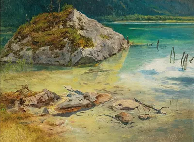 Впечатление от озера Аттерзее by Антон Шрёдль, 1889 — digital art print download