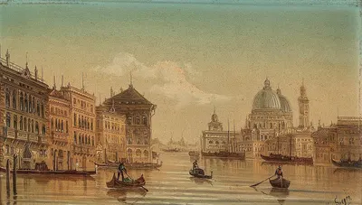 Venice, Canal Grand S. Maria della Salute, Venezia by August Von Siegen — digital art print download