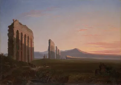 View of the Roman Campagna by Benjamin Champney, 1846 — digital art print download