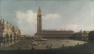 Площадь Сан-Марко, Венеция by Бернардо Беллотто, c. 1740 — digital art print download