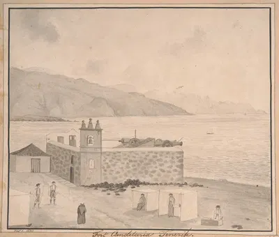 Fort Candelaria, Tenerife by Альфред Дистон, 1820 — digital art print download