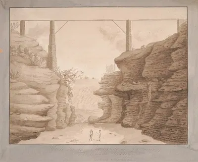 View in the Barracano de Martianez, Port Orotava, Tenerife, looking Northward by Альфред Дистон, 1820 — digital art print…