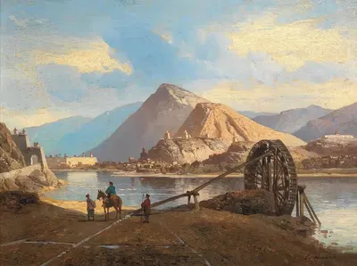 Southern Asian Scene by Carl Hasch — digital art print download