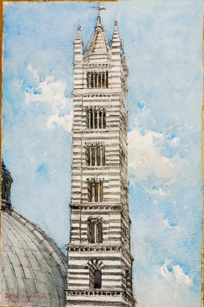 Башня собора, Сиена by Касс Гилберт, 1927 — digital art print download