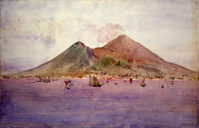 Везувий с залива Неаполя by Касс Гилберт, 1905 — digital art print download