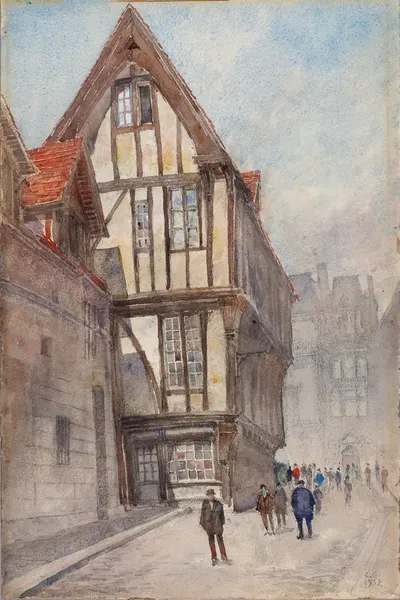 Старый дом в Руане by Касс Гилберт, 1932 — digital art print download
