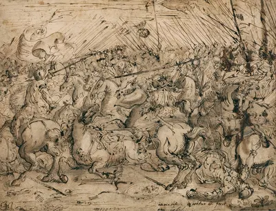 Battle scene by Antonio Tempesta, 1605 — digital art print download