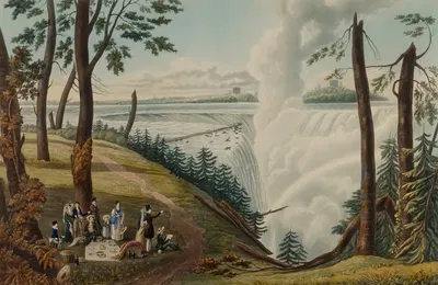 Ниагарский водопад by Чарльз Хант, 1833 — digital art print download
