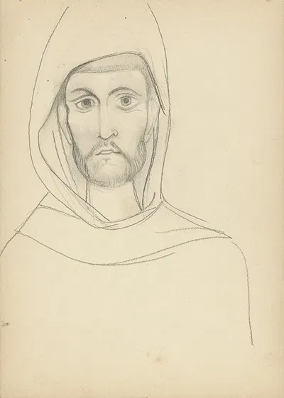 Christus in een mantel met kap by Антон Деркиндерен, 1869 - 1925 — digital art print download
