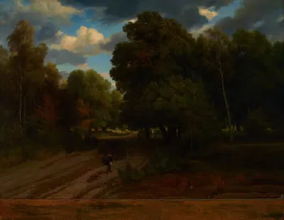 Перекресток Орлиного гнезда, лес Фонтенбло by Шарль Франсуа Дюбини, 1843-1844 — digital art print download