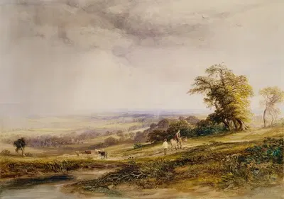 Crowborough Hill by Copley Fielding, 1838 — digital art print download
