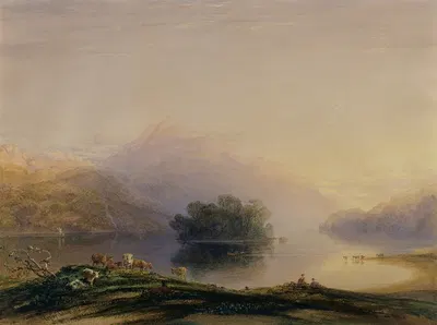 Loch Katrine by Copley Fielding, 1838 — digital art print download