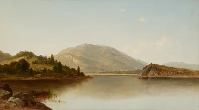 Медвежья гора и остров Иона на реке Гудзон by Дэвид Джонсон, 1872 — digital art print download