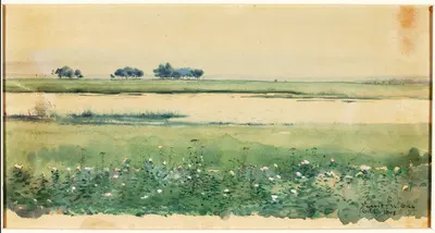 Пейзаж с болотами by Де Лэнси Гилл, 1898 — digital art print download