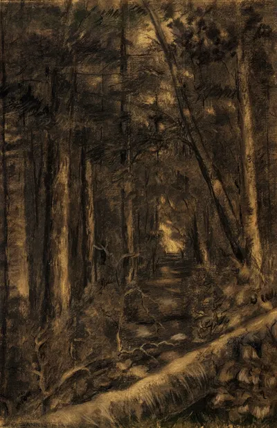Landscape with Path through Forest by Edward Mitchell Bannister — digital art print download
