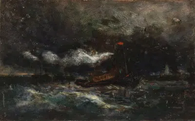 Squall, Brenton Light by Edward Mitchell Bannister — digital art print download