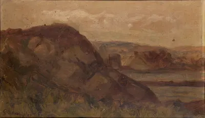 Untitled (landscape with rocks) by Edward Mitchell Bannister, 1898 — digital art print download