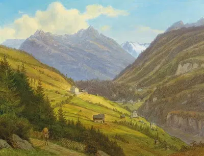 Сцена из Гастайнталь by Эмиль Людвиг Лёр — digital art print download