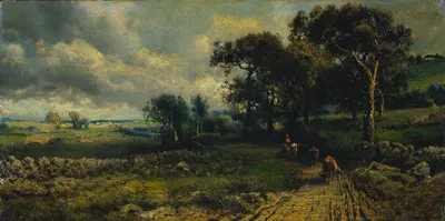 Fleecy Clouds by George Inness, 1881 — digital art print download