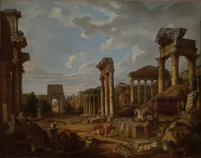 Каприччио Римского форума by Джованни Паоло Панино, 1741 — digital art print download