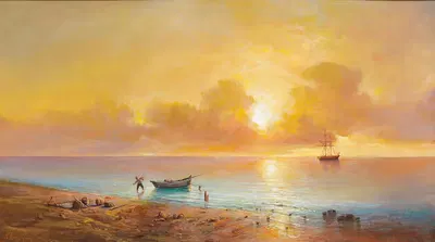 Закат на побережье Черного моря by Григорий Иванович Капустин — digital art print download