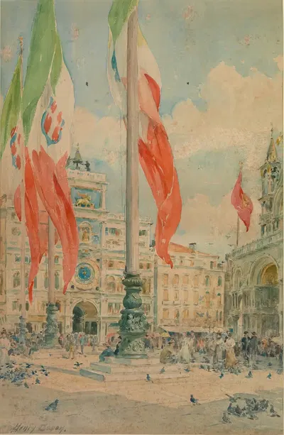 Площадь Сан-Марко by Генри Бейкон, 1839-1912 — digital art print download