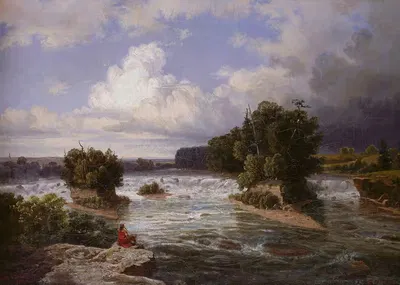 Водопад Святого Антония, как он выглядел в 1848 году by Генри Льюис, 1855 — digital art print download