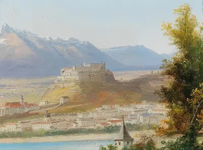 Fortress Hohensalzburg by Hubert Sattler — digital art print download