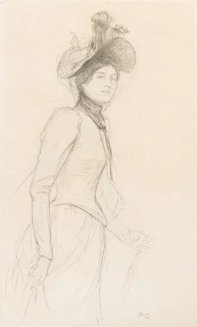 Parisienne (Portrait of Hélène Linder) by Арман Пуан, 1892 — digital art print download
