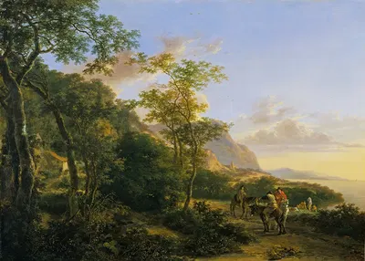 Italian Coast Scene by Jan Both, c. 1645 — digital art print download