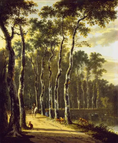 Аллея в лесу by Ян Хакаерт, c.1675 — digital art print download