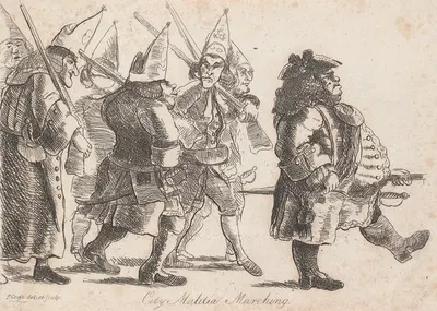 City Malitia (sic) Marching by Капитан Фрэнсис Гроуз — digital art print download