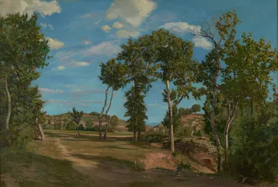Пейзаж у реки Лез by Фредерик Базиль, 1870 — digital art print download