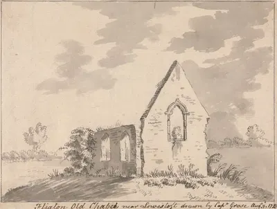 Folio of Views in Norfolk and Suffolk Flixton Old Chapel, near Lowestoft, Suffolk by Capt. Francis Grose, 1785 — digital…